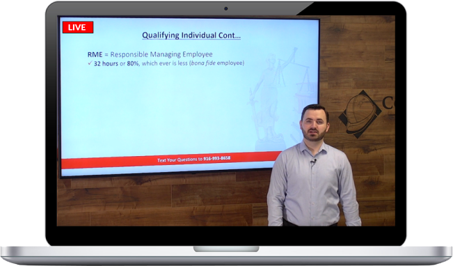 Industry's top Contractors License Live streaming courses at Contractors Intelligence School