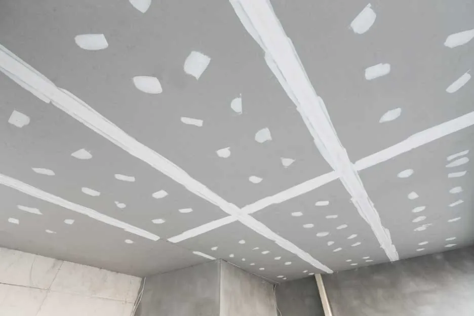 Typical drywall ceiling installation by a licensed C9 Drywall Contractor