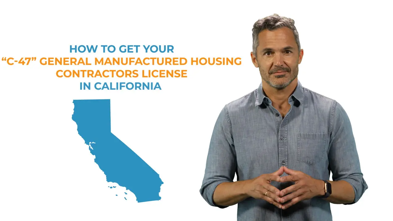 Watch video on how to get a manufactured housing contractors license